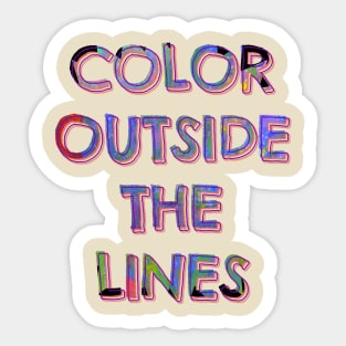 Color Outside the Lines Sticker